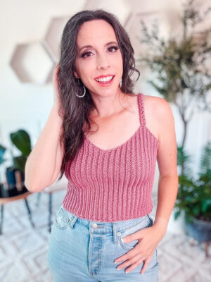 Diamond crochet pattern on Tank Top A2