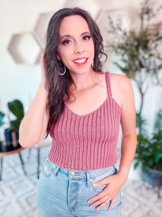 Diamond crochet pattern on Tank Top A2