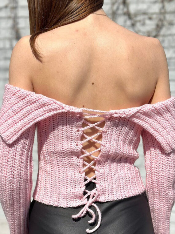off-the-shoulder crochet pattern A13