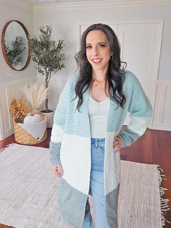 The Robin Duster sweater pattern is very easy to crochet A2